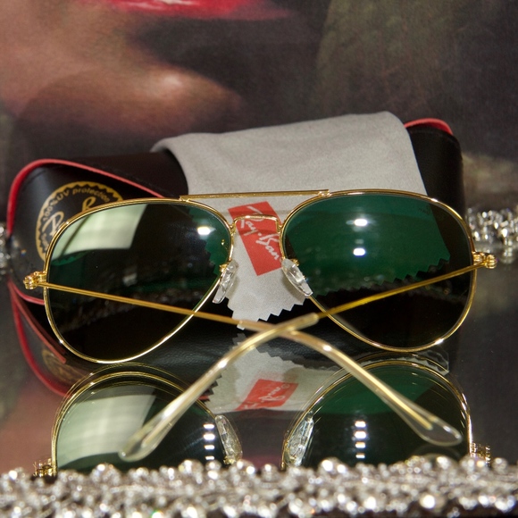 Ray Ban "Sunset Fire" Lenses on Gold Frame - Picture 6 of 6